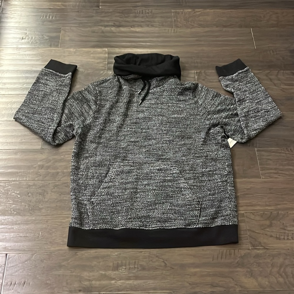 Aeropostale Funnel Neck Sweatshirt Shirt black new Mens Size XL